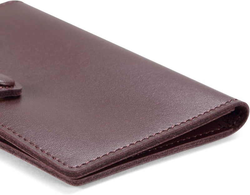 HISCOW Minimalist Thin Bifold Card Holder - Italian Calfskin (Dieter Diez, Coffee) - Image 4